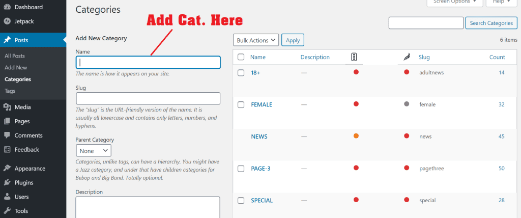 How to Start a WordPress Blog? 9 how to create a category