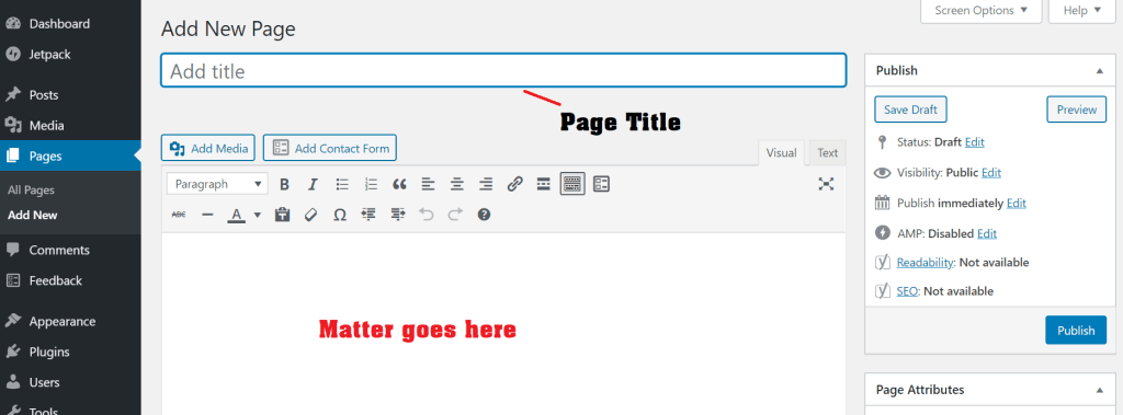 How to Start a WordPress Blog? 7 how to create a page